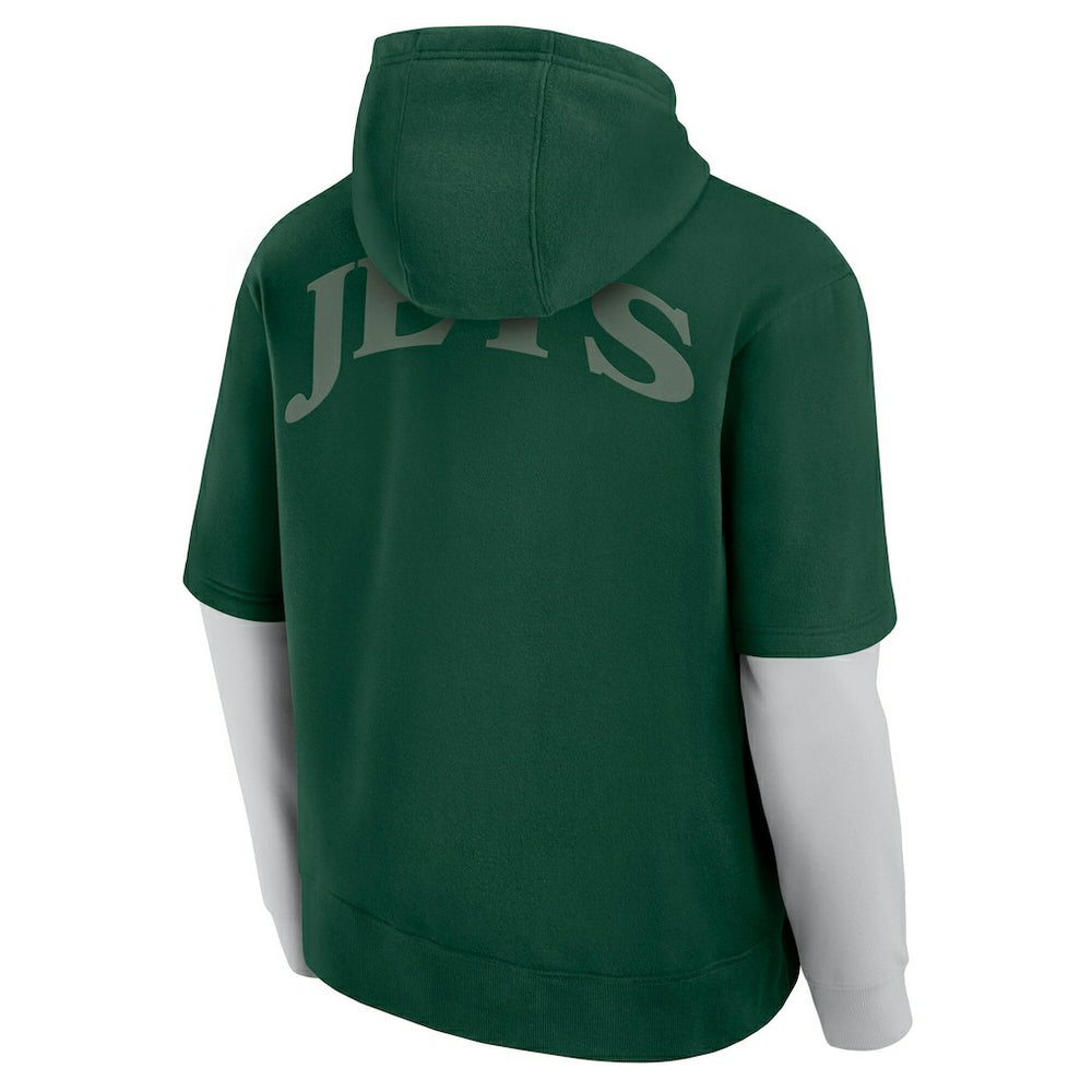 New York Jets Unisex Sleek Elements Pullover Hoodie - Green Hoodies