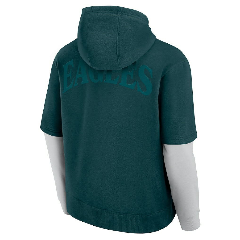 Philadelphia Eagles Unisex Sleek Elements Pullover Hoodie - Green Hoodies