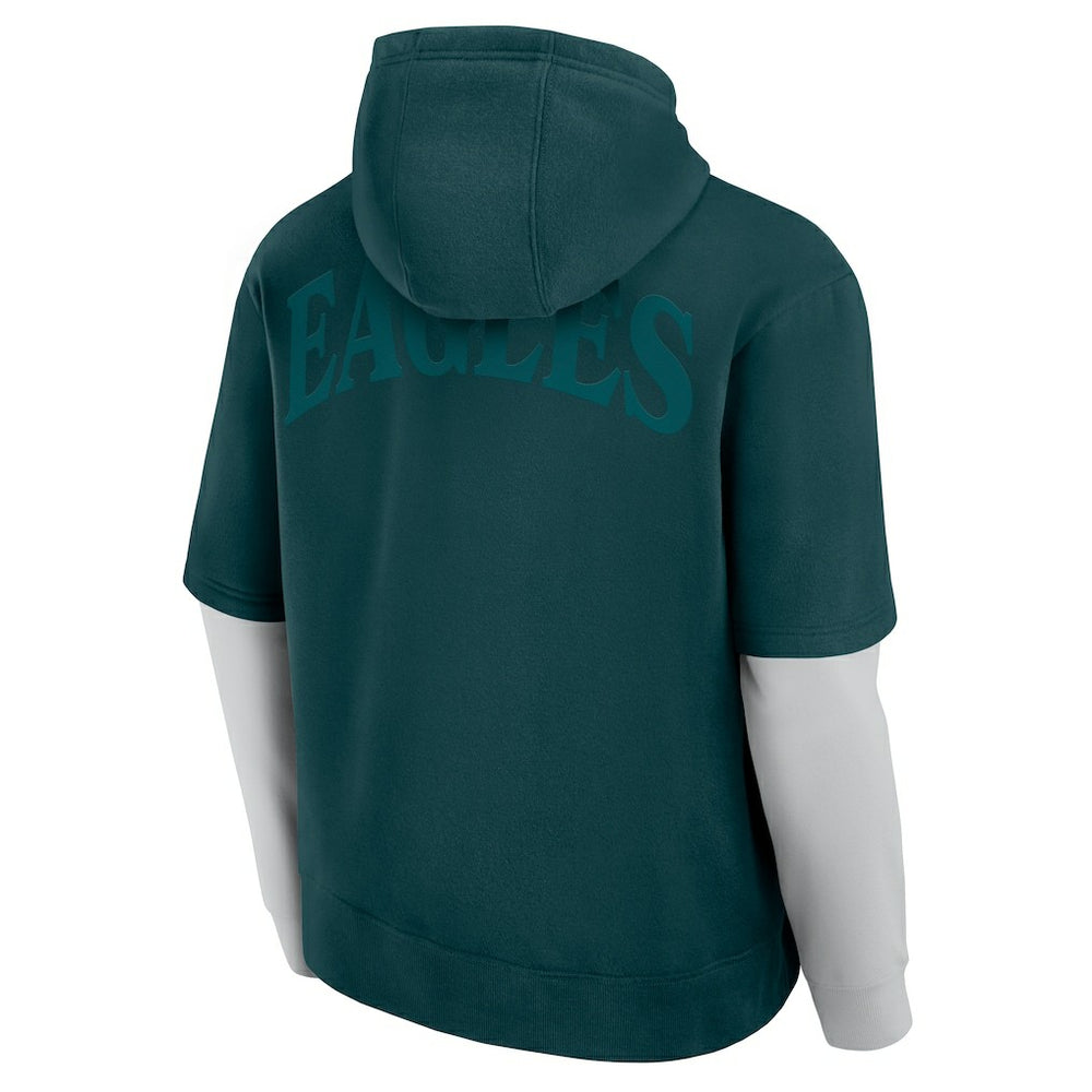 Philadelphia Eagles Unisex Sleek Elements Pullover Hoodie - Green Hoodies