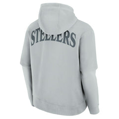 Pittsburgh Steelers Unisex Sleek Elements Pullover Hoodie - Gray Hoodies