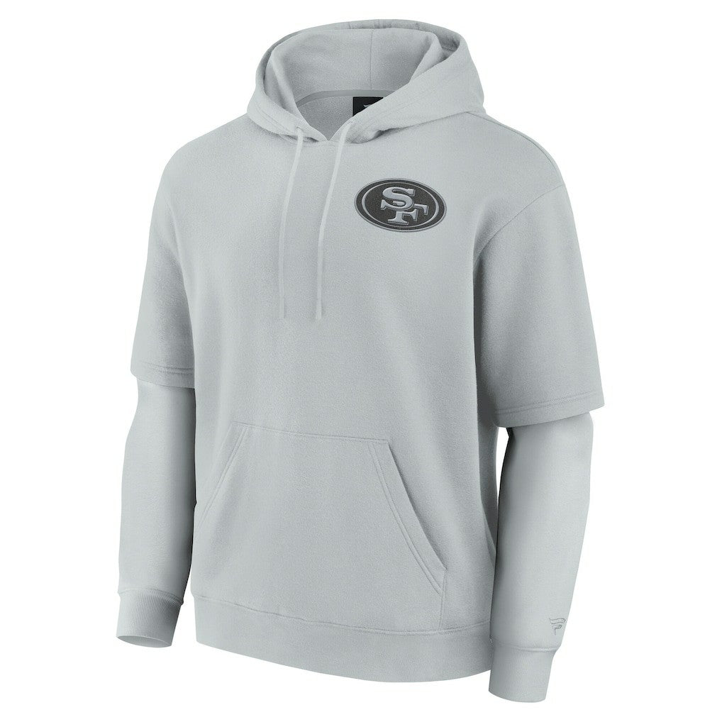 San Francisco 49ers Unisex Sleek Elements Pullover Hoodie - Gray Hoodies