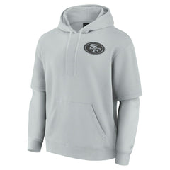 San Francisco 49ers Unisex Sleek Elements Pullover Hoodie - Gray Hoodies