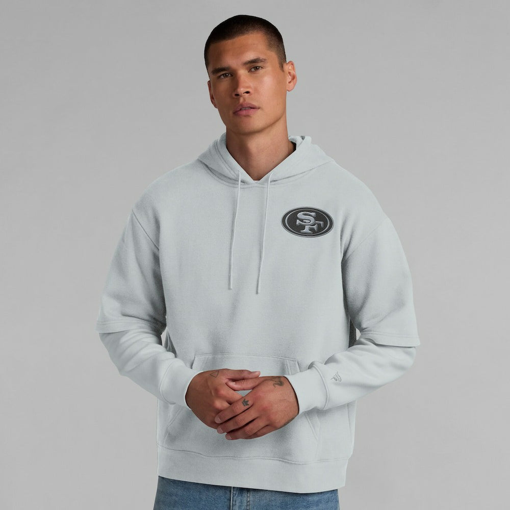 San Francisco 49ers Unisex Sleek Elements Pullover Hoodie - Gray Hoodies
