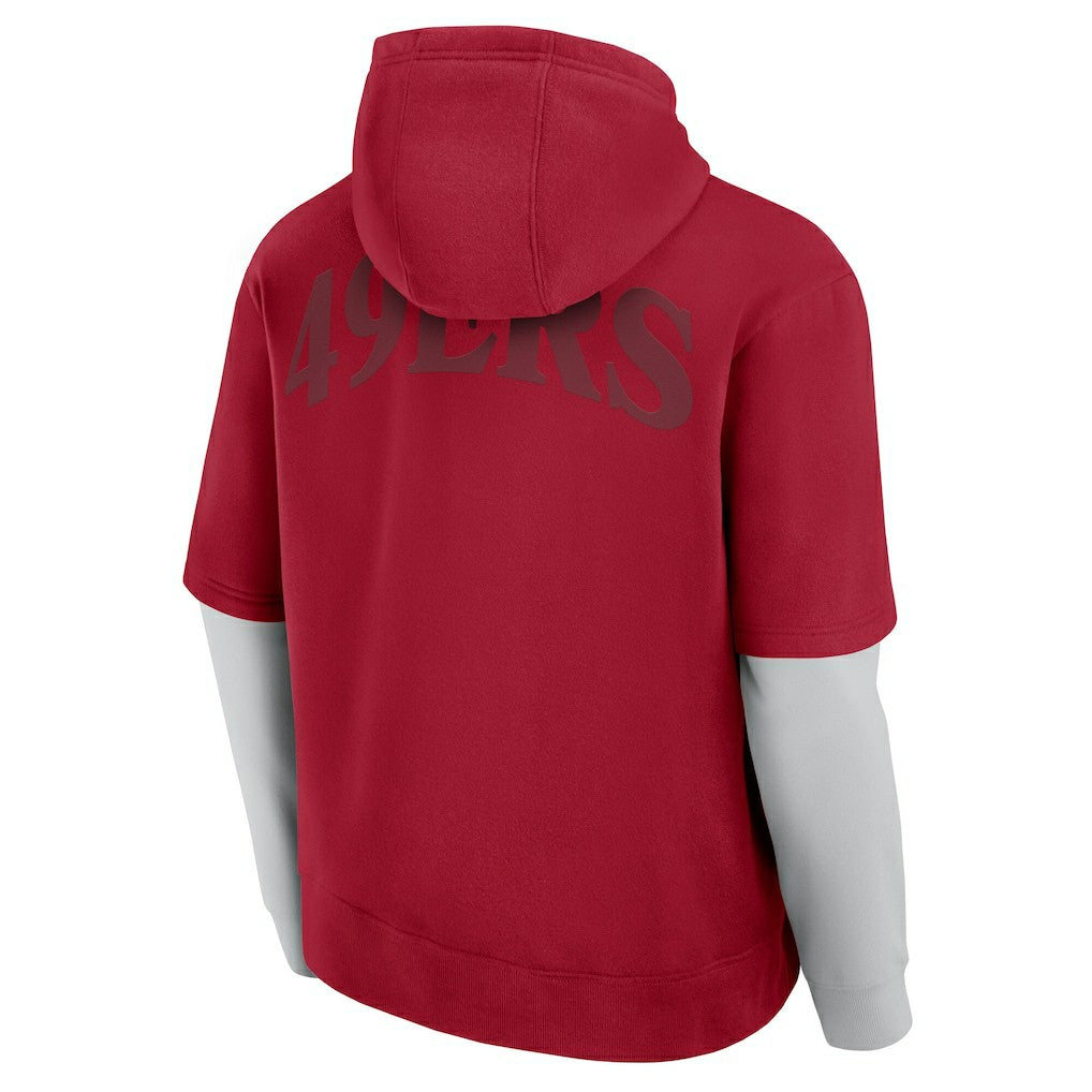 San Francisco 49ers Unisex Sleek Elements Pullover Hoodie - Scarlet Hoodies