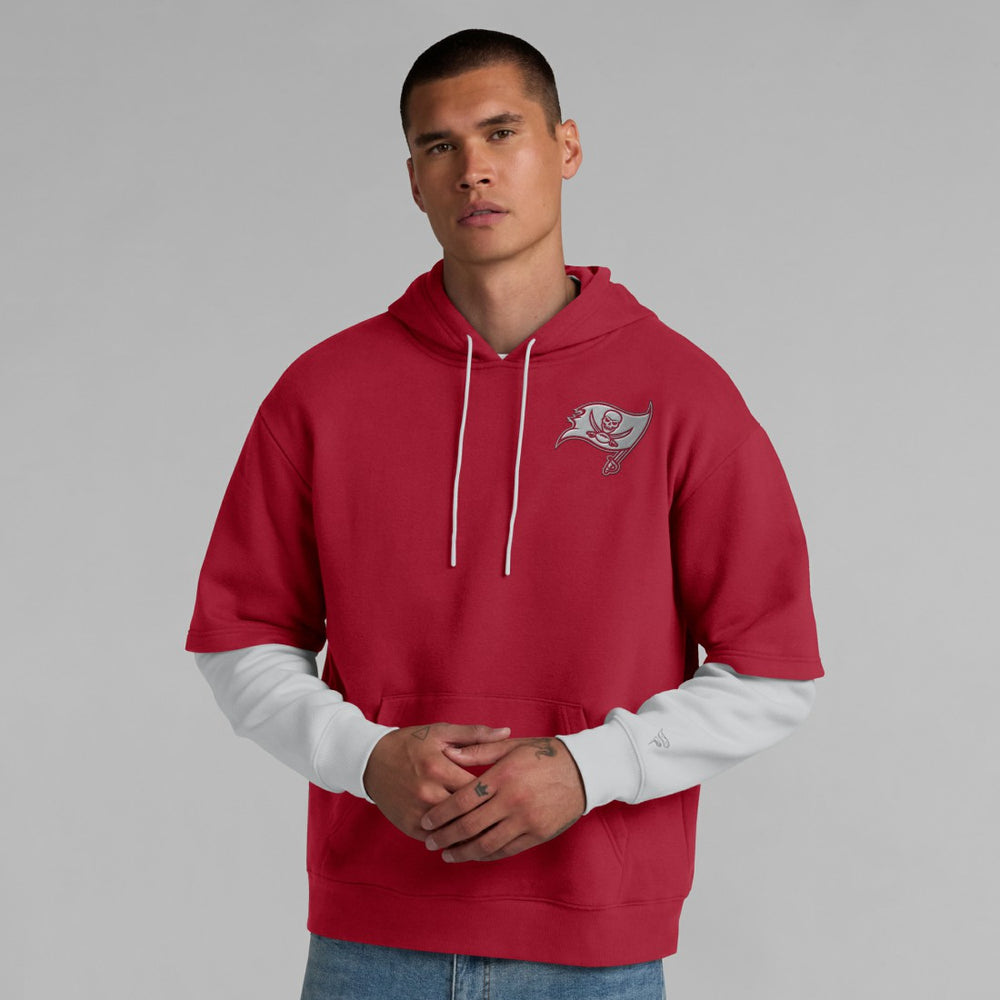 Tampa Bay Buccaneers Unisex Sleek Elements Pullover Hoodie - Red Hoodies