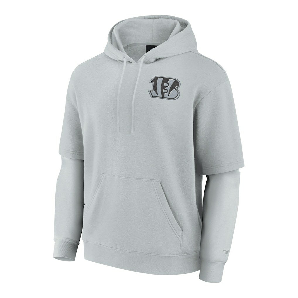 Cincinnati Bengals Unisex Sleek Elements Pullover Hoodie - Gray Hoodies