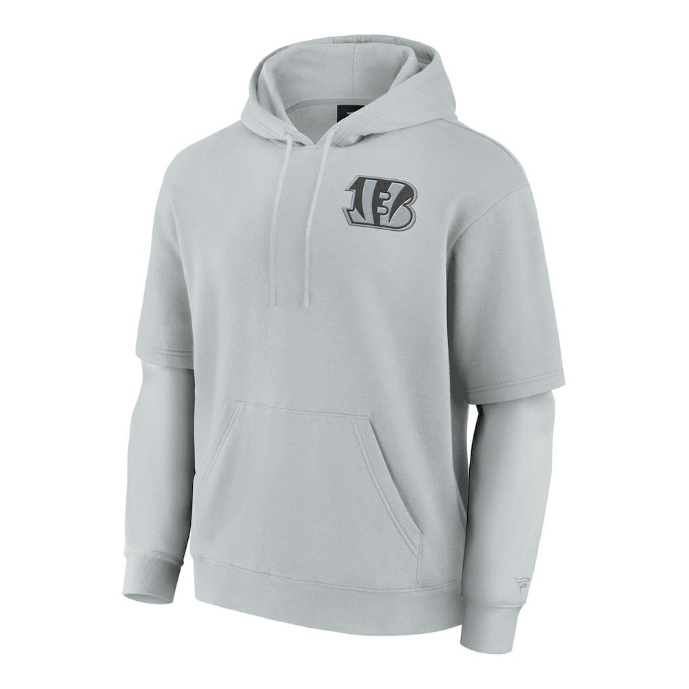 Cincinnati Bengals Unisex Sleek Elements Pullover Hoodie - Gray Hoodies
