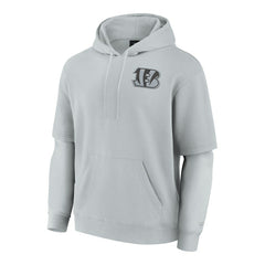 Cincinnati Bengals Unisex Sleek Elements Pullover Hoodie - Gray Hoodies