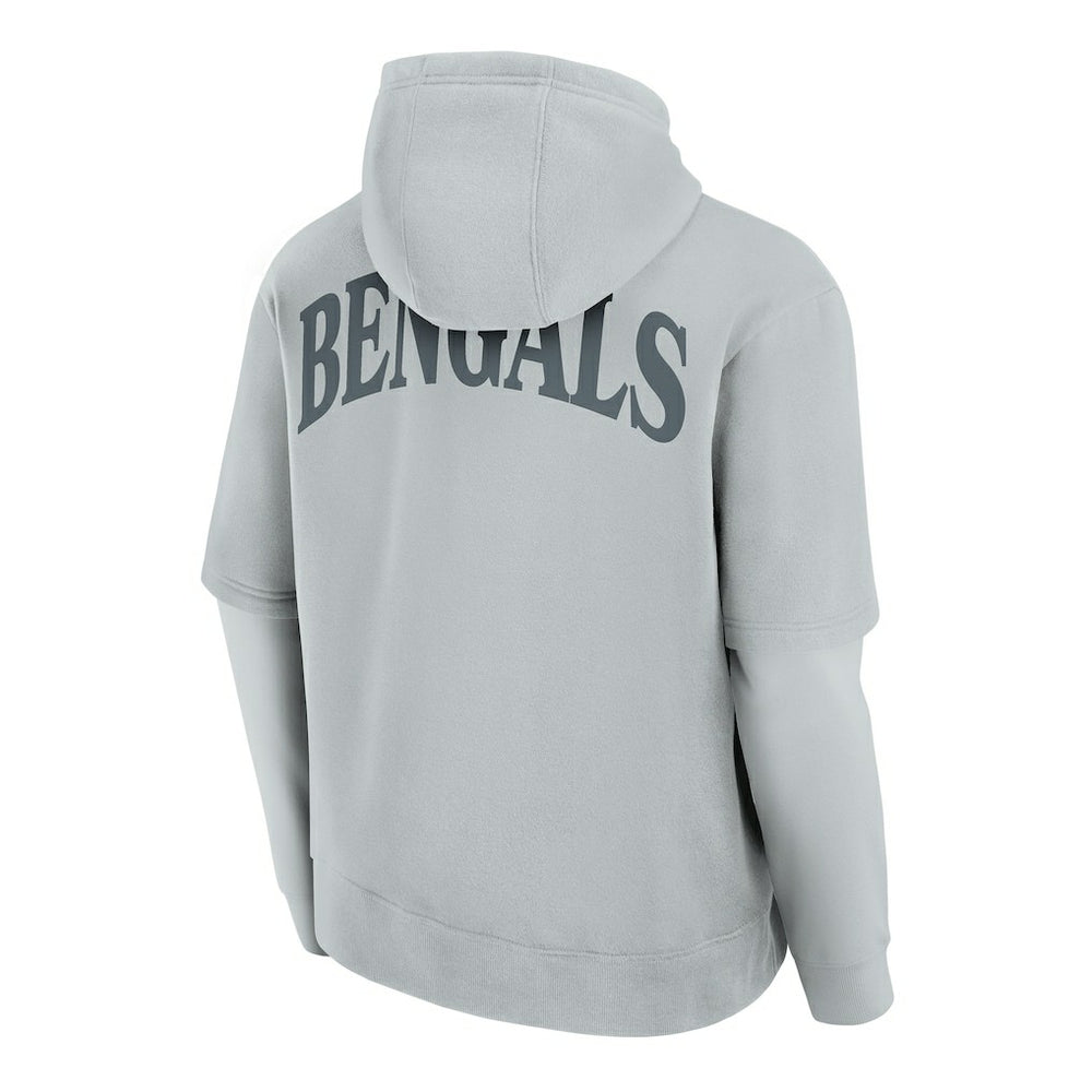 Cincinnati Bengals Unisex Sleek Elements Pullover Hoodie - Gray Hoodies