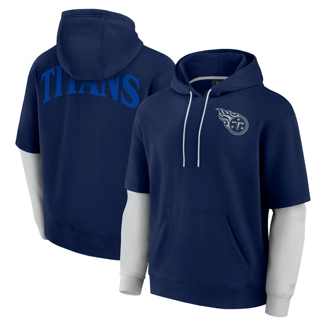 Tennessee Titans Unisex Sleek Elements Pullover Hoodie - Navy Hoodies