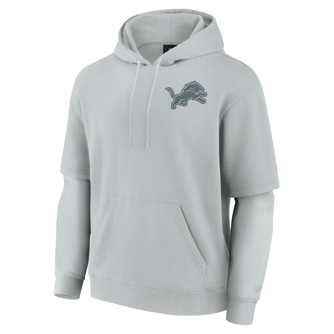 Detroit Lions Unisex Sleek Elements Pullover Hoodie - Gray Hoodies