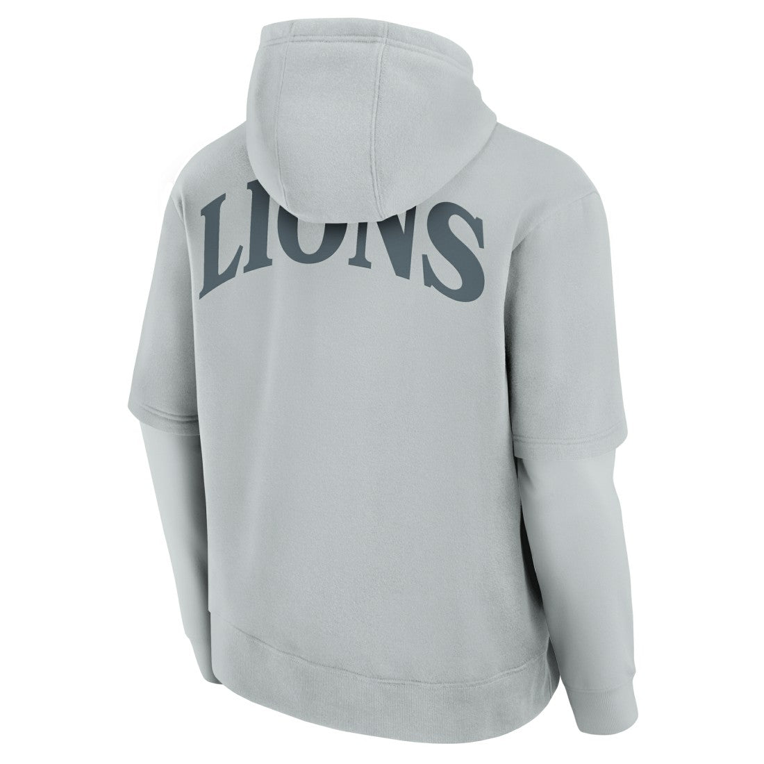 Detroit Lions Unisex Sleek Elements Pullover Hoodie - Gray Hoodies