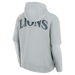 Detroit Lions Unisex Sleek Elements Pullover Hoodie - Gray Hoodies