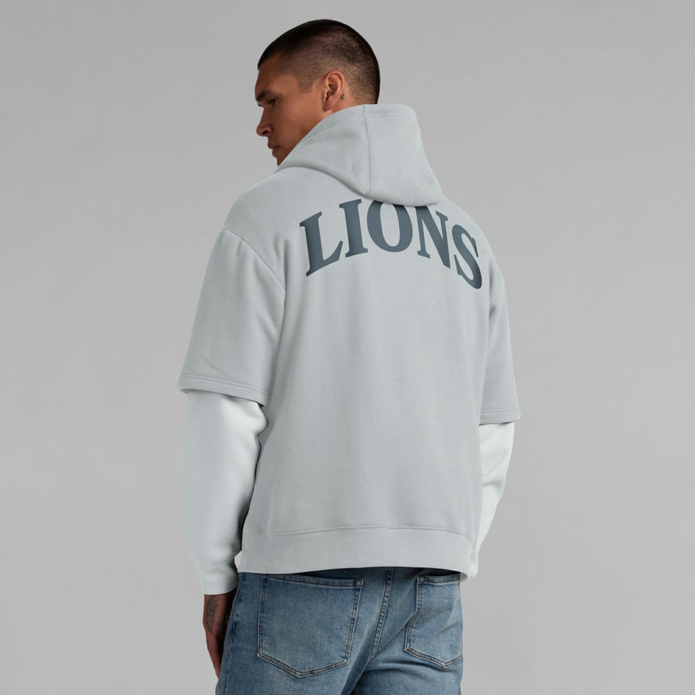 Detroit Lions Unisex Sleek Elements Pullover Hoodie - Gray Hoodies