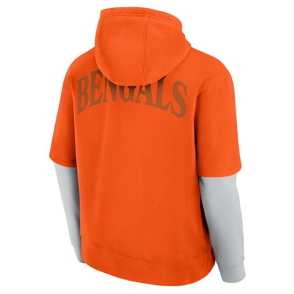 Cincinnati Bengals Unisex Sleek Elements Pullover Hoodie - Orange Hoodies