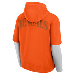 Cincinnati Bengals Unisex Sleek Elements Pullover Hoodie - Orange Hoodies