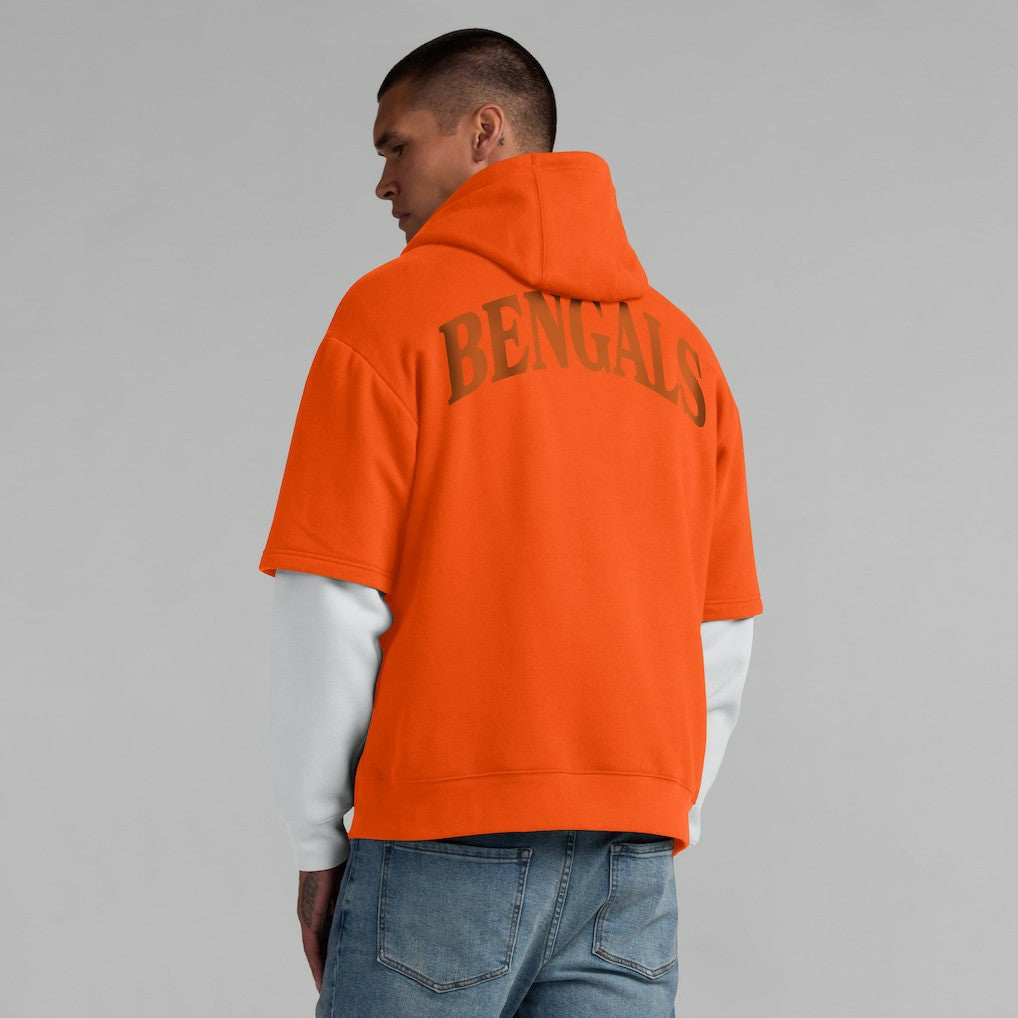 Cincinnati Bengals Unisex Sleek Elements Pullover Hoodie - Orange Hoodies