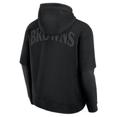 Cleveland Browns Unisex Sleek Elements Pullover Hoodie - Black Hoodies