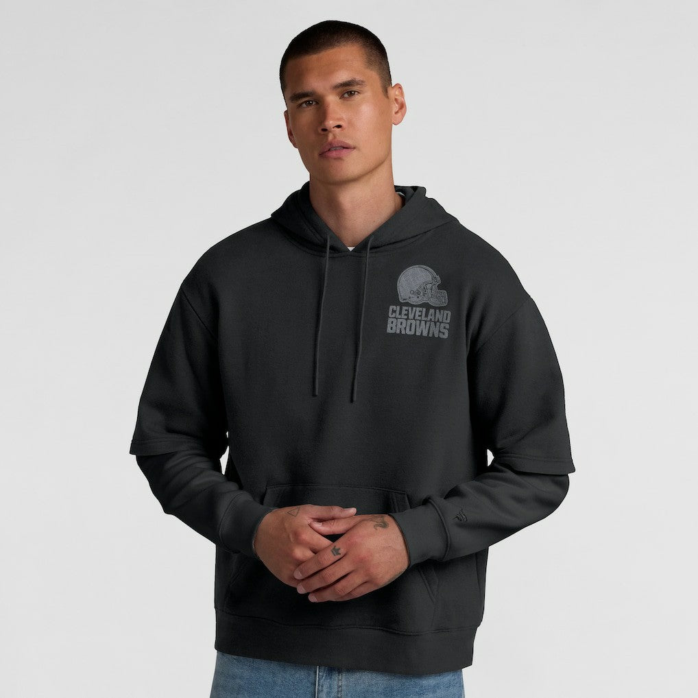 Cleveland Browns Unisex Sleek Elements Pullover Hoodie - Black Hoodies