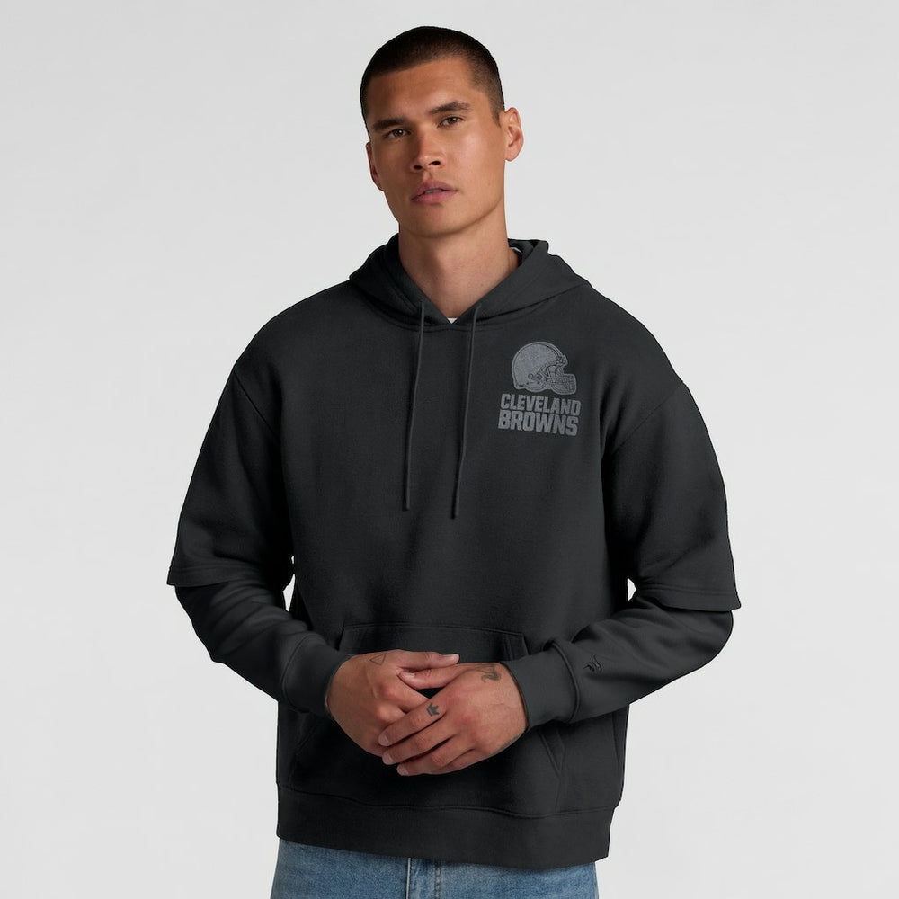 Cleveland Browns Unisex Sleek Elements Pullover Hoodie - Black Hoodies