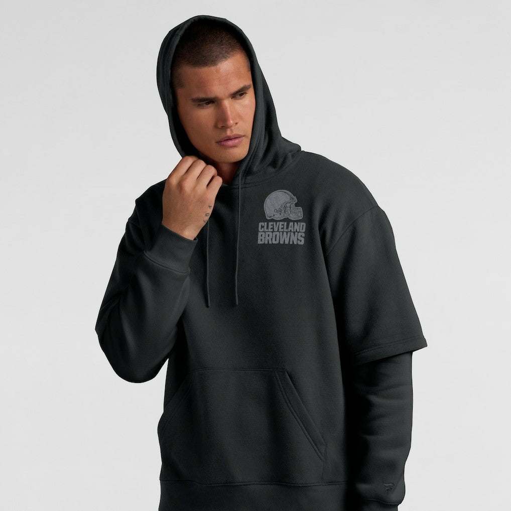 Cleveland Browns Unisex Sleek Elements Pullover Hoodie - Black Hoodies