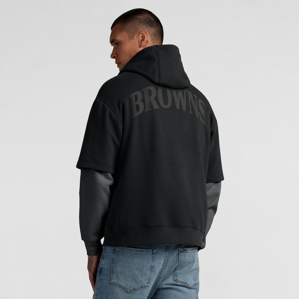 Cleveland Browns Unisex Sleek Elements Pullover Hoodie - Black Hoodies