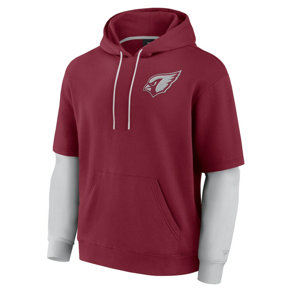 Arizona Cardinals Unisex Sleek Elements Pullover Hoodie - Cardinal Hoodies