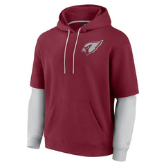 Arizona Cardinals Unisex Sleek Elements Pullover Hoodie - Cardinal Hoodies