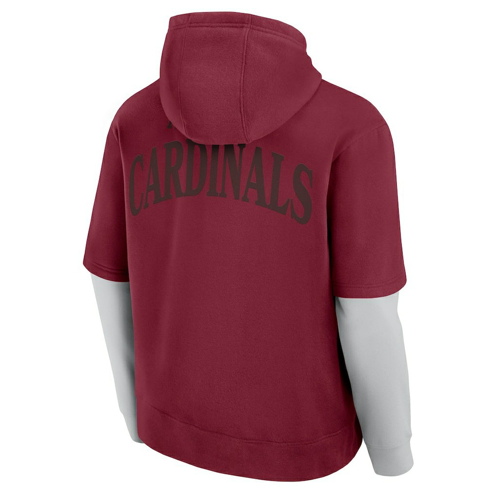 Arizona Cardinals Unisex Sleek Elements Pullover Hoodie - Cardinal Hoodies
