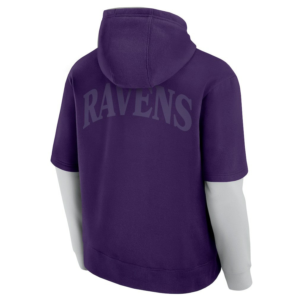 Baltimore Ravens Unisex Sleek Elements Pullover Hoodie - Purple Hoodies