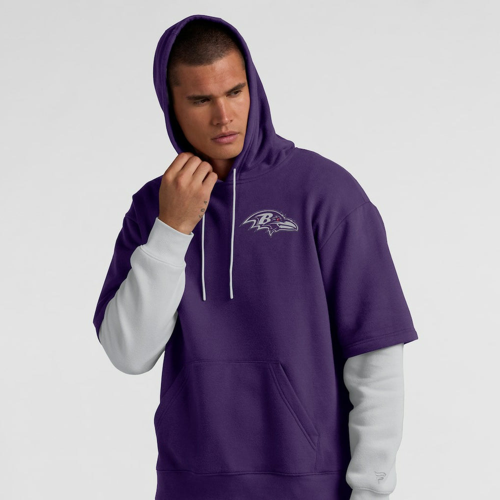 Baltimore Ravens Unisex Sleek Elements Pullover Hoodie - Purple Hoodies