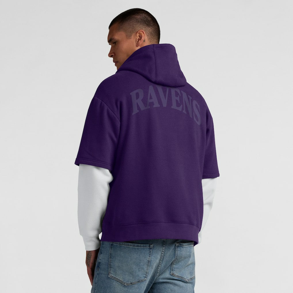 Baltimore Ravens Unisex Sleek Elements Pullover Hoodie - Purple Hoodies