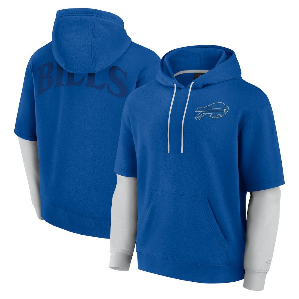 Buffalo Bills Unisex Sleek Elements Pullover Hoodie - Royal Hoodies