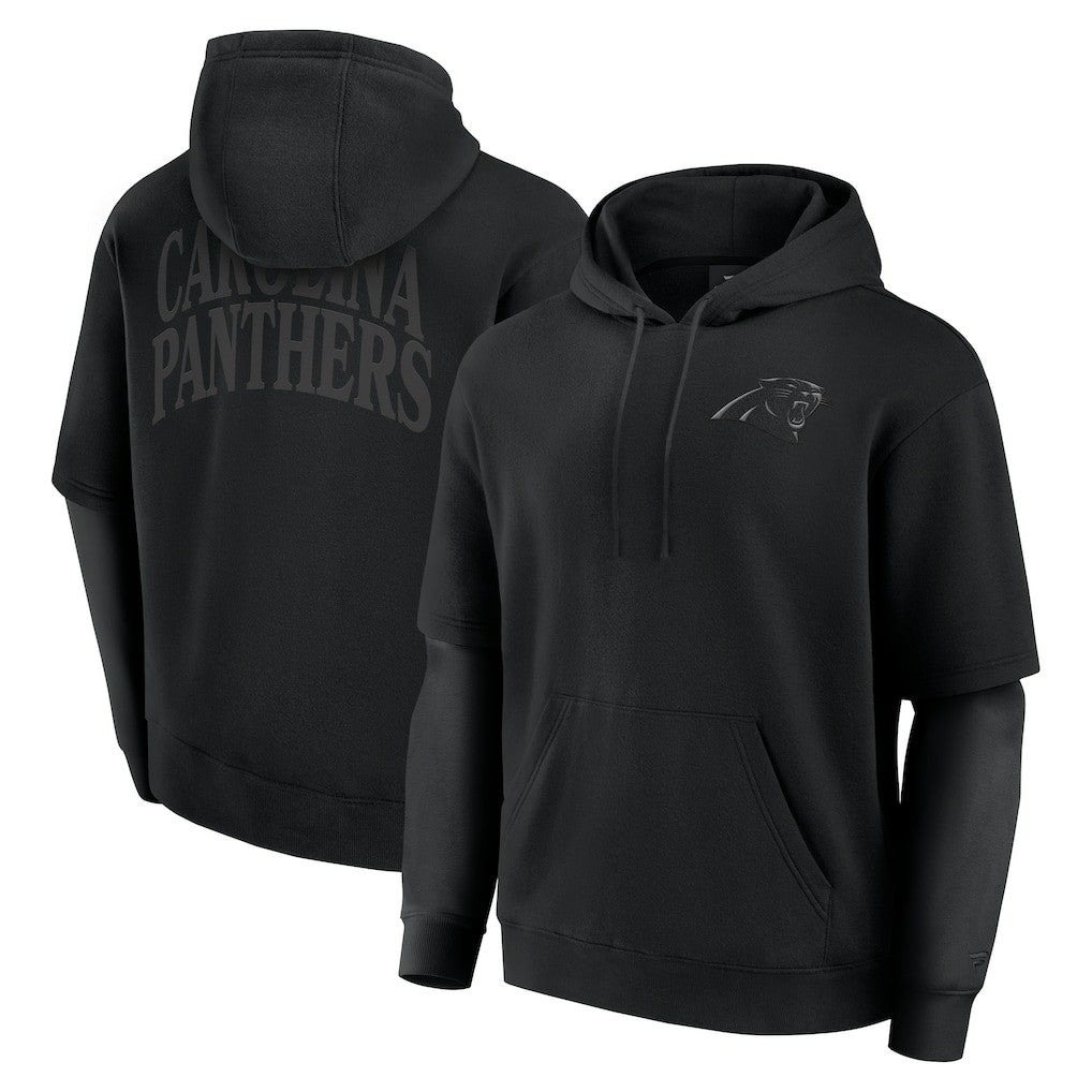 Carolina Panthers Unisex Sleek Elements Pullover Hoodie - Black Hoodies