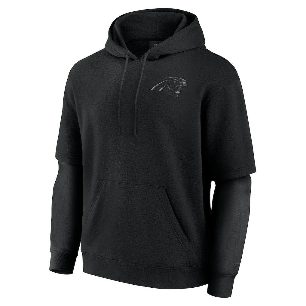 Carolina Panthers Unisex Sleek Elements Pullover Hoodie - Black Hoodies