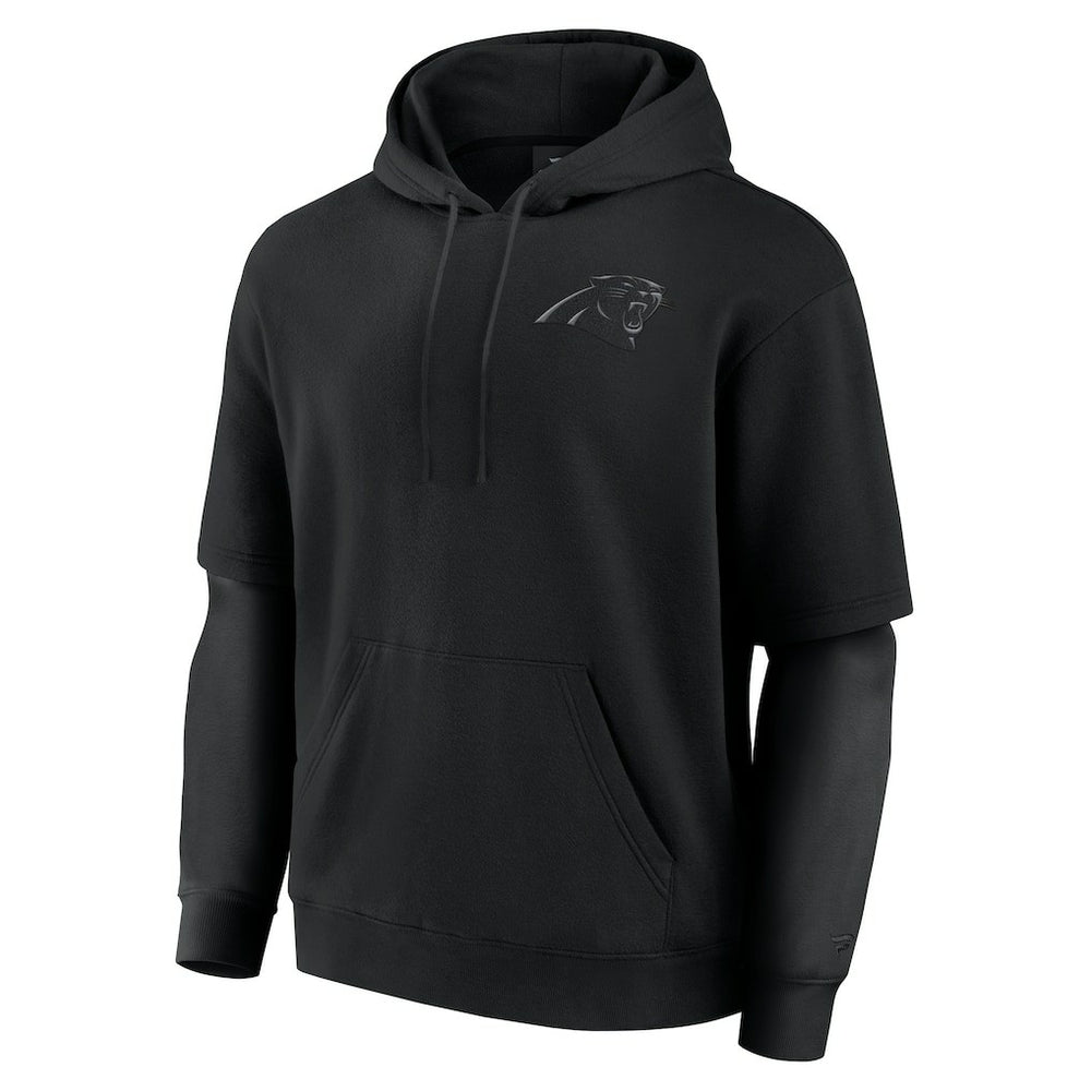 Carolina Panthers Unisex Sleek Elements Pullover Hoodie - Black Hoodies