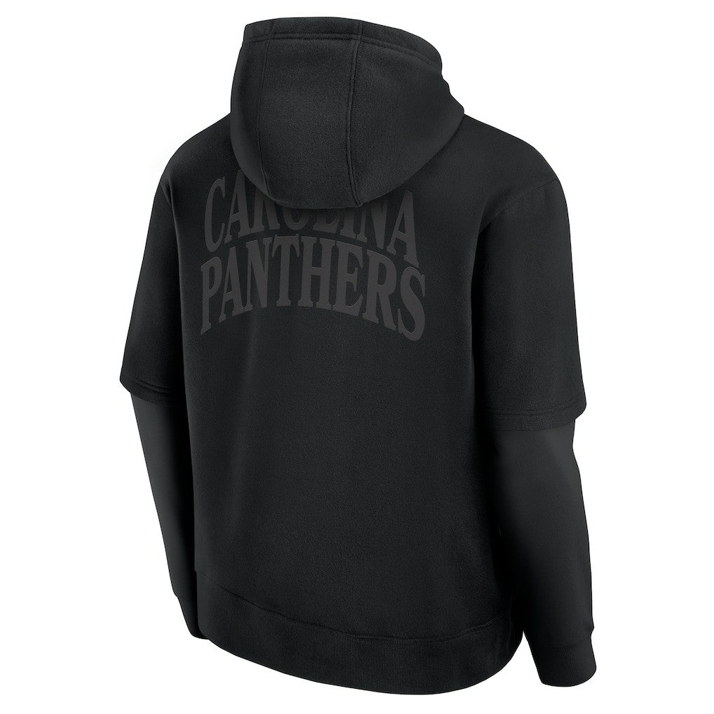 Carolina Panthers Unisex Sleek Elements Pullover Hoodie - Black Hoodies