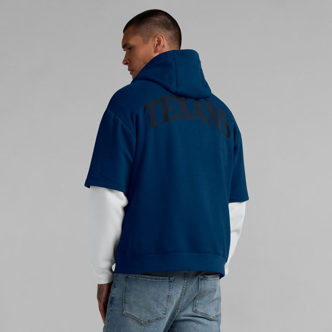 Houston Texans Unisex Sleek Elements Pullover Hoodie - Navy Hoodies