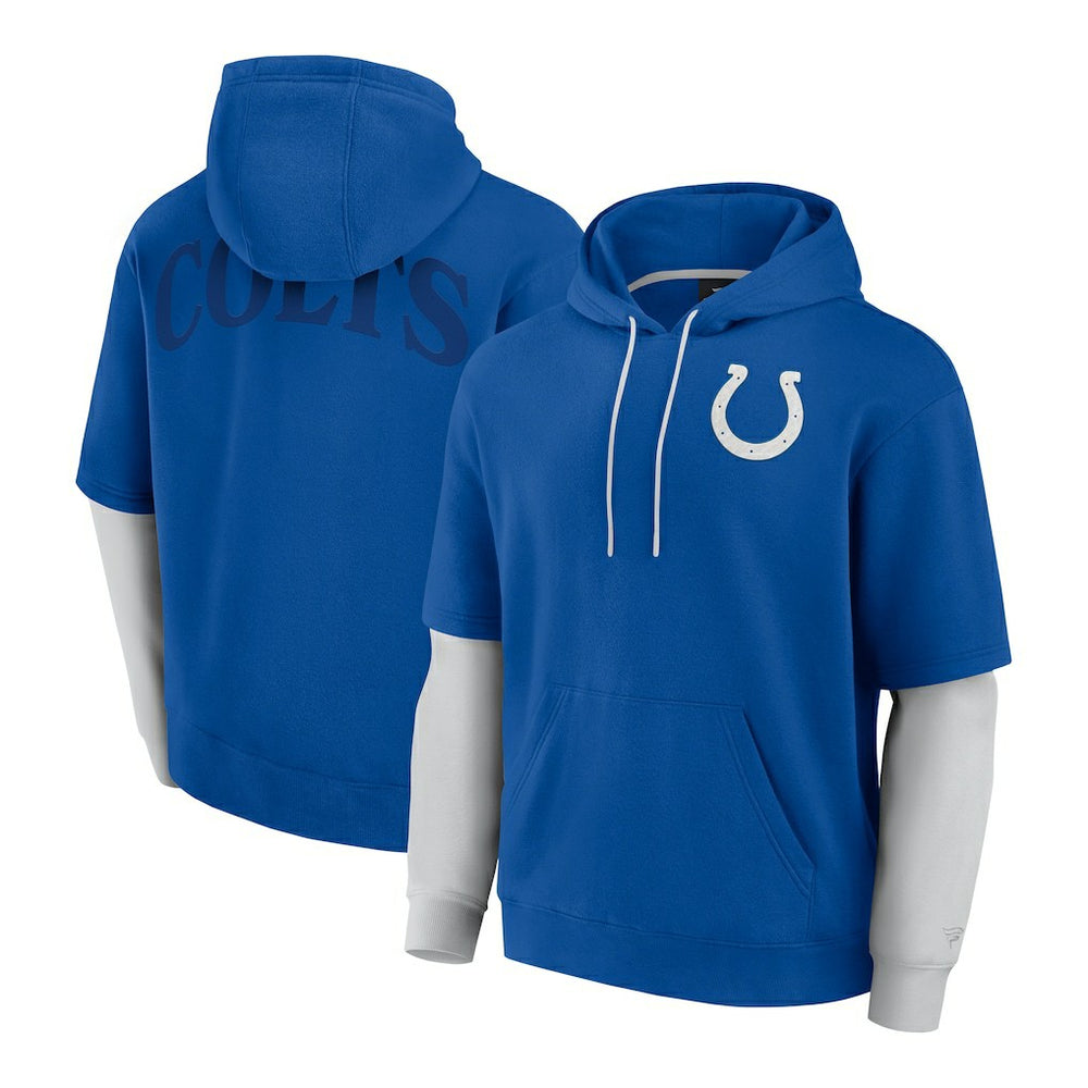 Indianapolis Colts Unisex Sleek Elements Pullover Hoodie - Royal Hoodies
