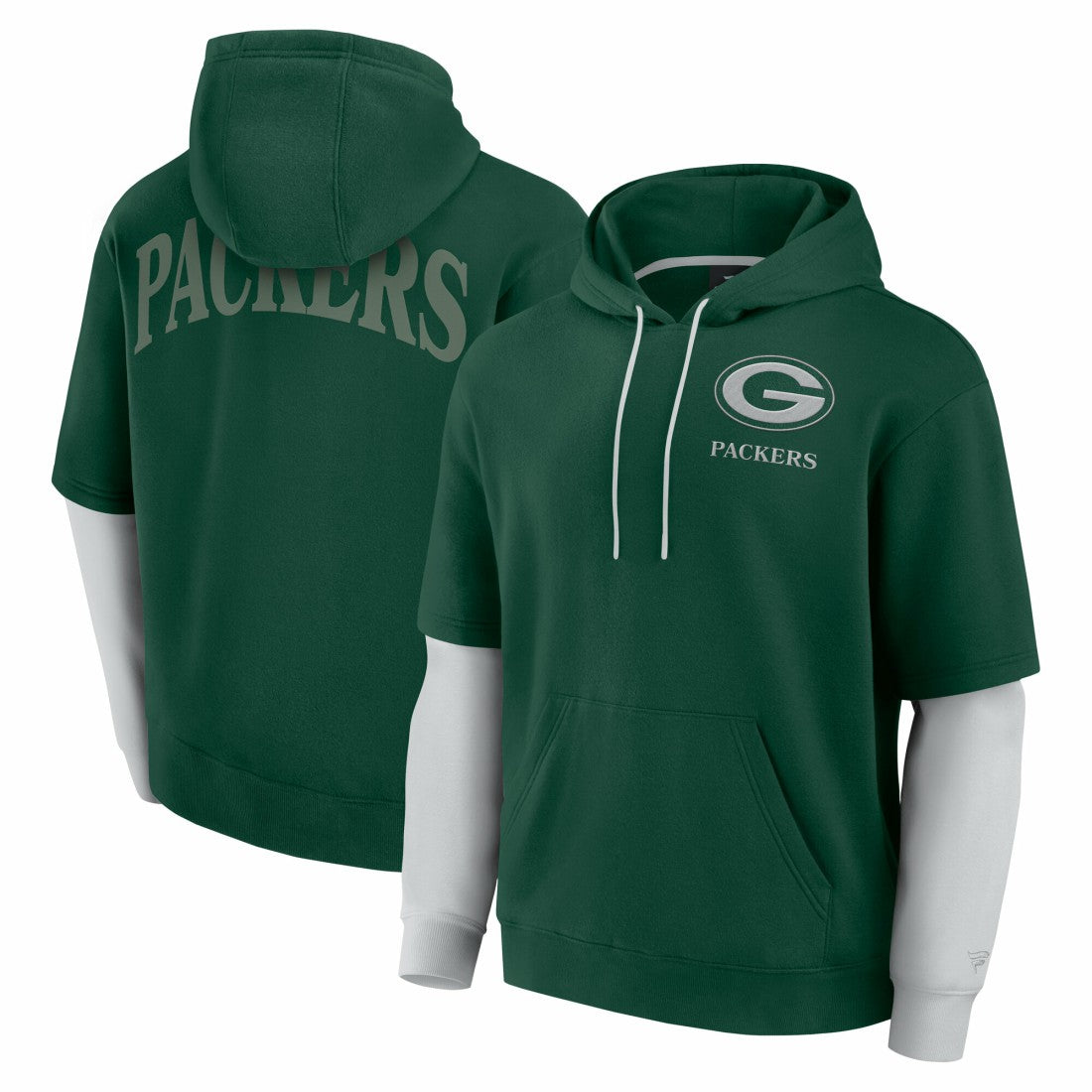 Green Bay Packers Unisex Sleek Elements Pullover Hoodie - Green Hoodies