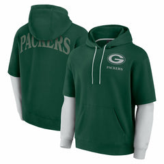 Green Bay Packers Unisex Sleek Elements Pullover Hoodie - Green Hoodies