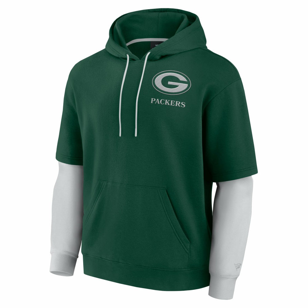 Green Bay Packers Unisex Sleek Elements Pullover Hoodie - Green Hoodies