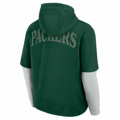 Green Bay Packers Unisex Sleek Elements Pullover Hoodie - Green Hoodies