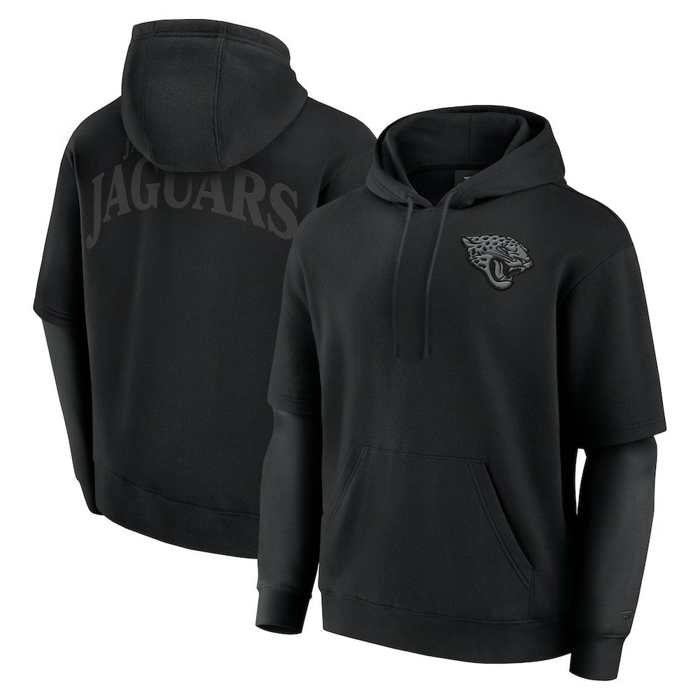 Jacksonville Jaguars Unisex Sleek Elements Pullover Hoodie - Black Hoodies