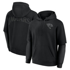 Jacksonville Jaguars Unisex Sleek Elements Pullover Hoodie - Black Hoodies