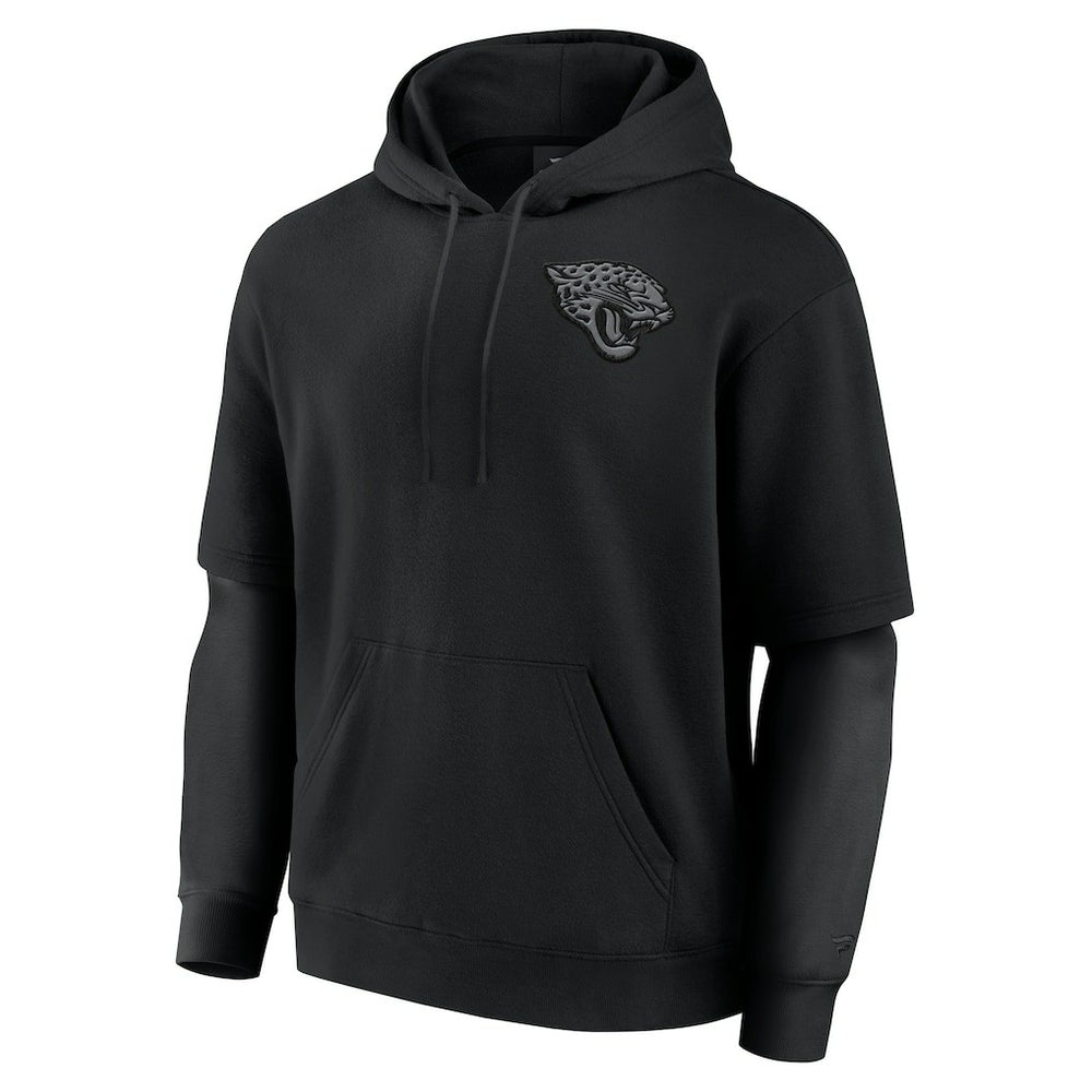 Jacksonville Jaguars Unisex Sleek Elements Pullover Hoodie - Black Hoodies