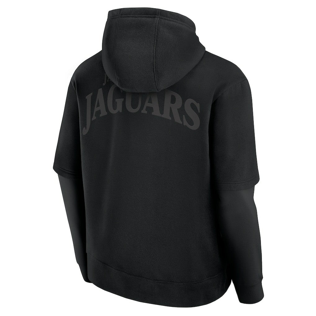 Jacksonville Jaguars Unisex Sleek Elements Pullover Hoodie - Black Hoodies