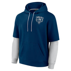 Chicago Bears Unisex Sleek Elements Pullover Hoodie - Navy Hoodies