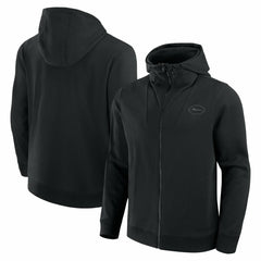 New York Jets Unisex Front Office Full-Zip Hoodie - Black Hoodies