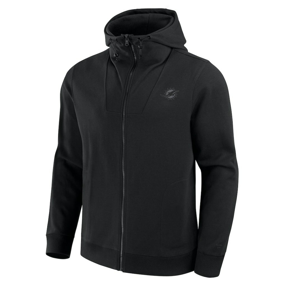 Miami Dolphins Unisex Front Office Full-Zip Hoodie - Black Hoodies